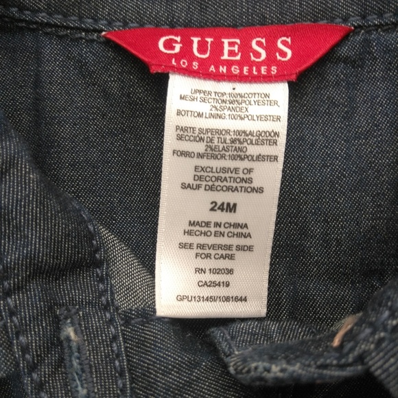 Guess - Denim dress for girls - Picture 5 of 8